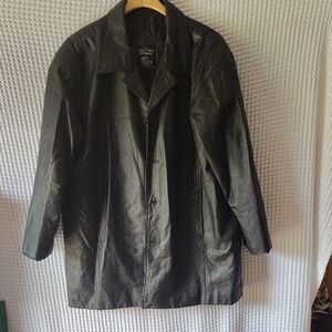 Haband Black Leather Jacket/Blazer XL *CALL OUTS*